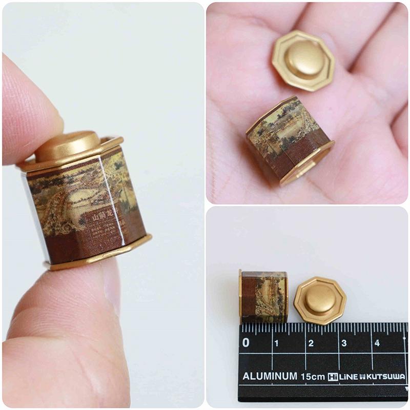 

1/12 Чайная коробка Кукольный домик Миниатюрная посуда Чашка и блюдце Декорация Украшение кухни Аксессуары для кукольного домика