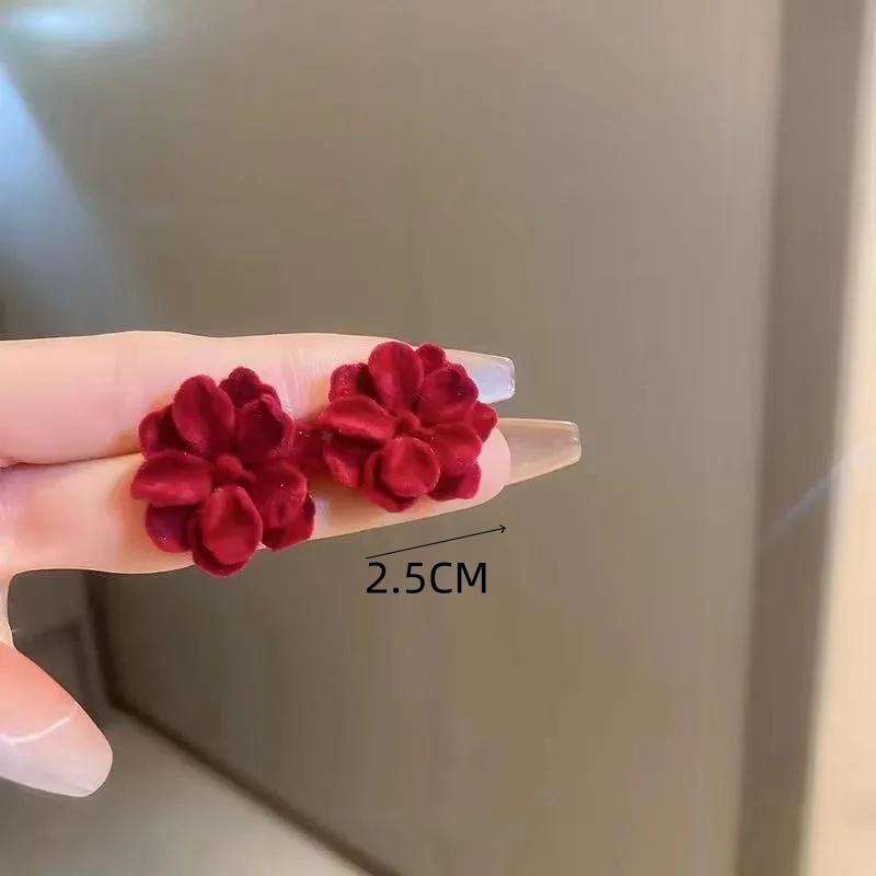 Big White Camellia Flower Stud Earring Female Simple Exaggerated Resin Ear Jewelry Wedding Best Friend Christmas Gift