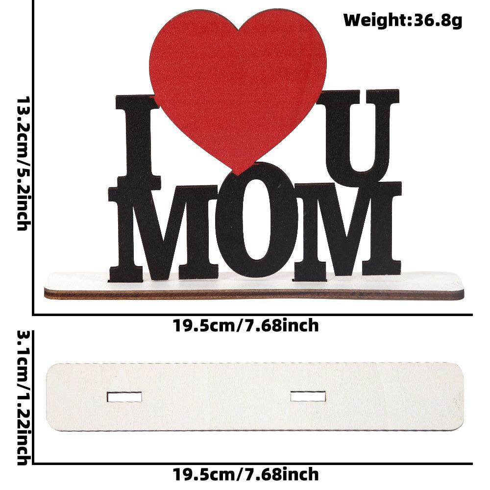 Decorațiuni de Ziua Mamei Scrisori de Dragoste Ornamente din Lemn Decorațiuni pentru Petrecerea de Ziua Mamei Decorațiuni Decupate pentru Grădini