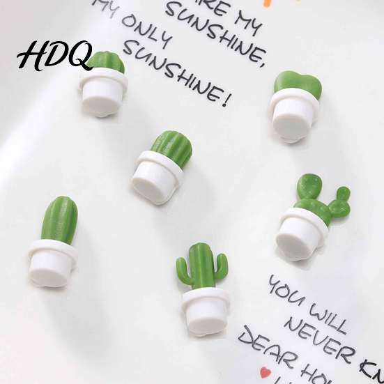 Heavy Duty Magnetic Decorations 6Pcs Potted Cactus Refrigerator Magnets Mini Kitchen Fridge Magnets Magnet Memos Notes Photos Holder Decorative
