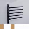 Black Rotating Towel Rack with Shelf