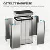 55L Sensor Bin, Large Automatic Touchless Rubbish Bin with Soft-Close Lid, Silver Tone