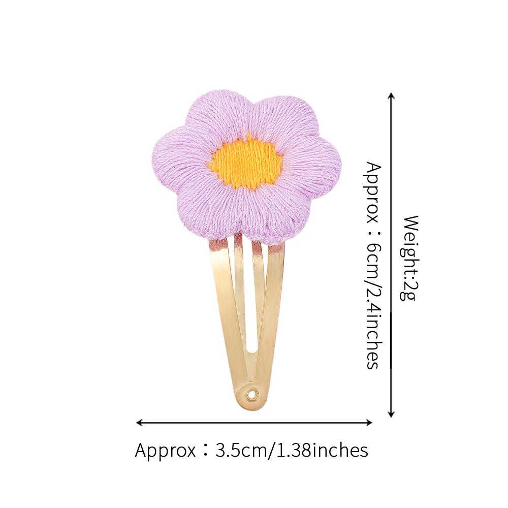 2 Stück/Los Stickerei Blume Haarnadeln Kinder Blume Haarspangen Süße Mädchen Baby Haarschmuck Vintage Haarnadeln Haarspangen