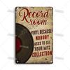 ARTISIAN Rusty Vinyl Records Metal Tin Sign Vintage Decorative Plate Classic Music Metal Sign Man Cave Home Studio Wall Decor