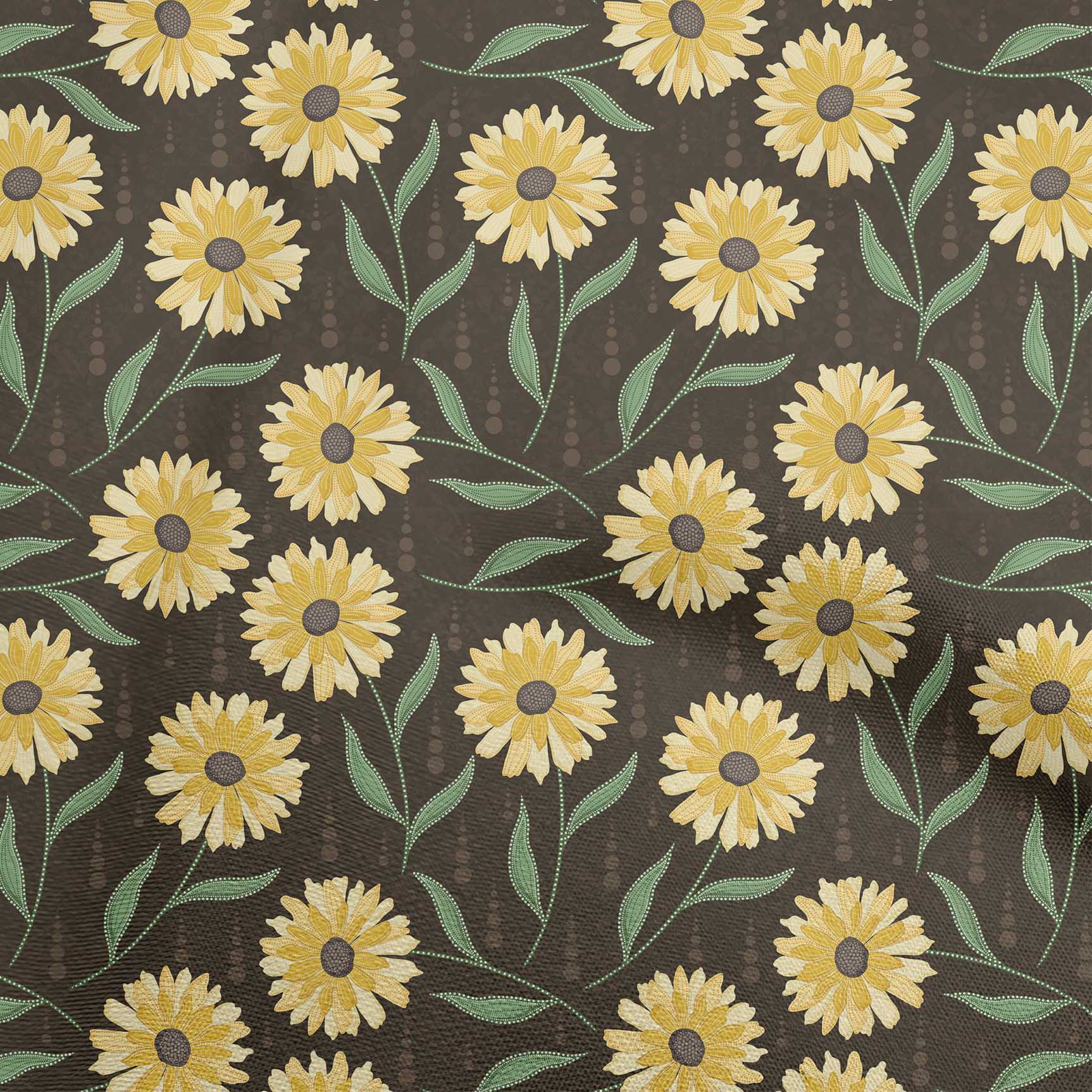

OneOone Cotton Flex Grey Fabric Decorated Floral Craft Projects Decor Fabric Printed By The Yard 40 дюймів 42 Inch Wide - Viscose Chiffon жовтий