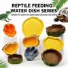 Tree Stump Shape Reptile Feeding Bowl Multicolor Reptile Bathtub  for Tortoises