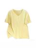Versatile Slimming V-Neck Quick-Dry Plus Size Women's Top - Summer Short Sleeve, Solid Color, 300 Jin Capacity