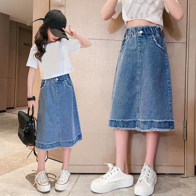 Saia Jeans Casual de Verão para Meninas Saia Casual para Crianças Saia para Adolescentes