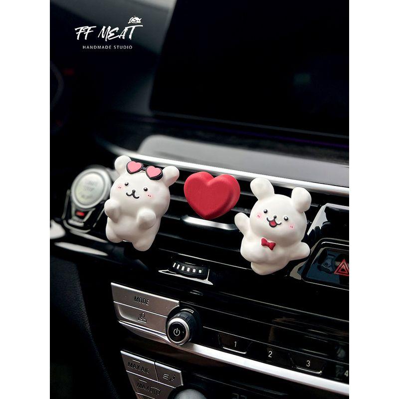 Car Aromatherapy Super Cute Happy Take off Puppy Dog Car Vent Central Control Interior Hand Painted Fragrant Stone Gift