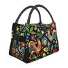 Polish Folk Flowers And Roosters Lunch Box for Women Waterproof Poland Floral Art Cooler Thermal Food Insulated Lunch Bag