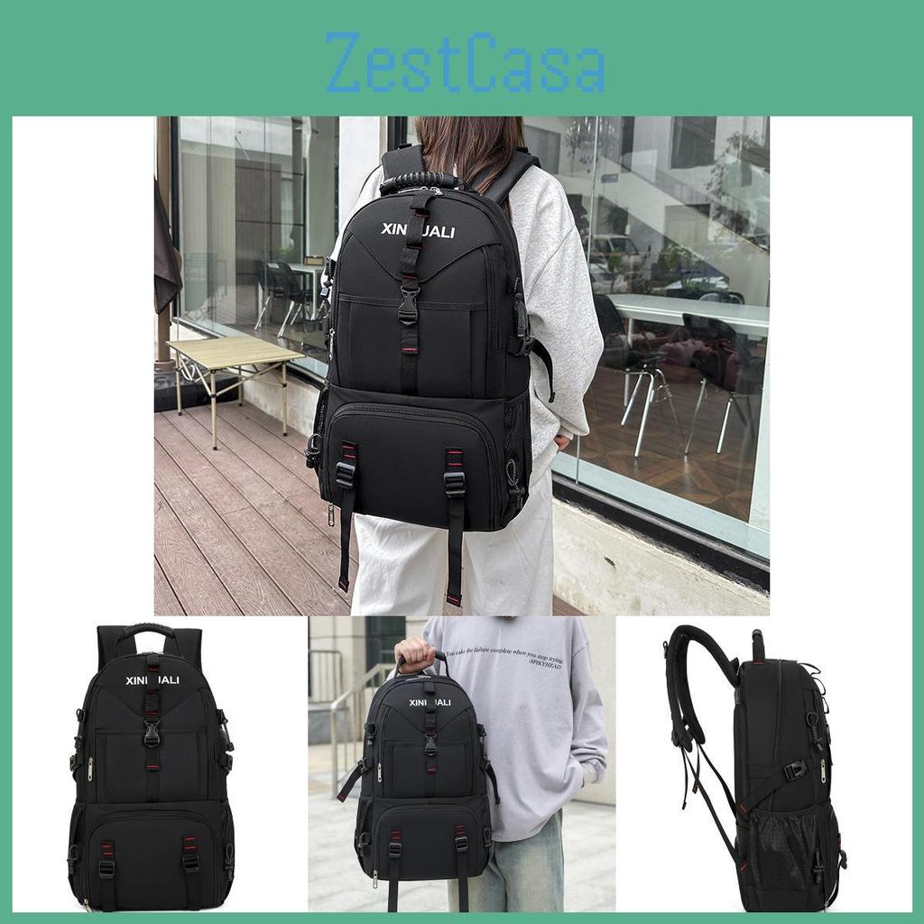 Solid Outdoor Color Large Capacity Zipper Backpack Hiking Travel Bag Bag School