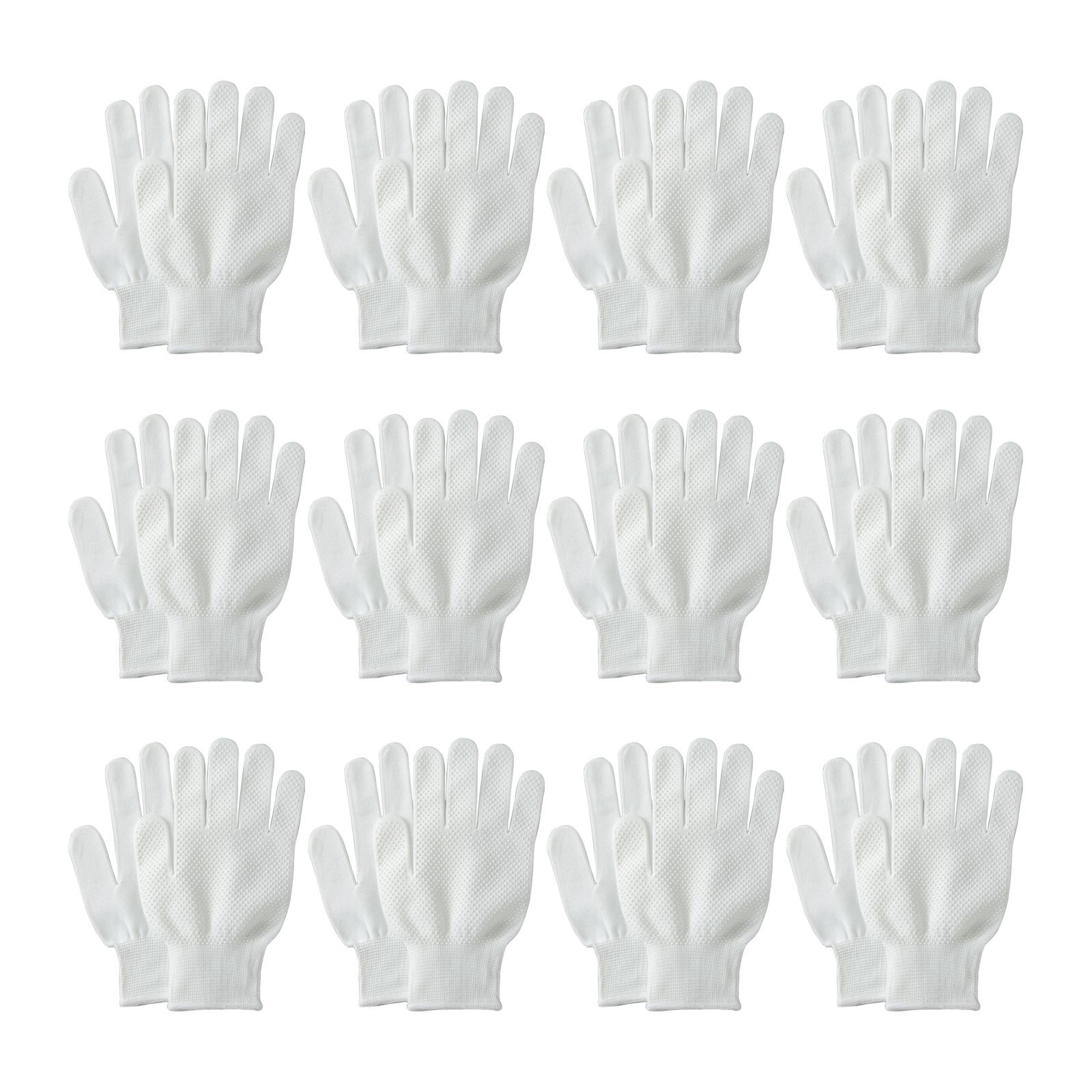 

24pack Good Quality Presentation Gloves Spandex Gloves Breathable Cotton Glove for Delicate Accessory белый