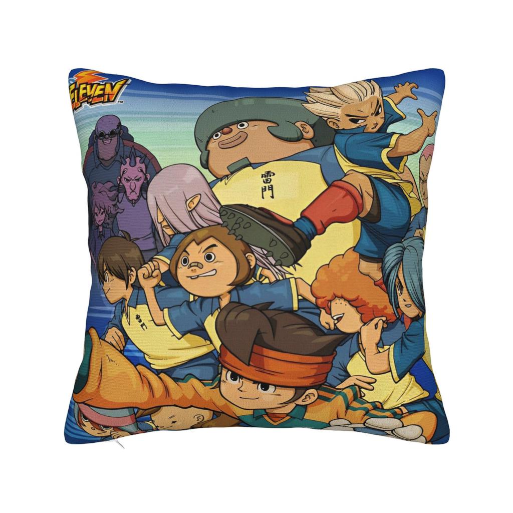 Printed Inazuma Eleven Anime Game Pillowcase Polyester Cushion Cover Decor RPG Cartoon Throw Pillow Case Cover Bedroom Zippered