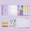 Macaron Color Cash Budget Ledger A6 PU Leather Folder Stickers Loose-leaf Notebook  Business Gifts