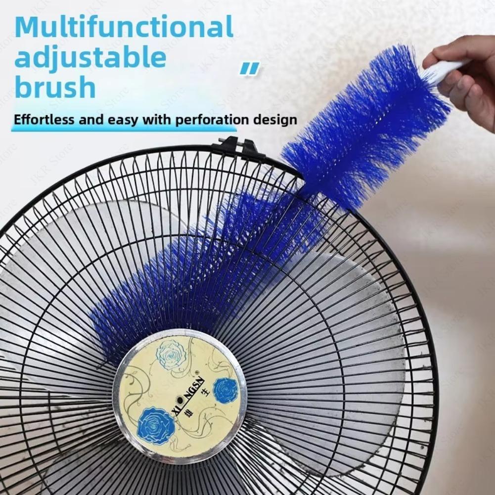 Fan Dust Brush–No Disassembly,Deep Clean,Soft Bristles Non-Scratch,Adjustable Handle,Hanging Hole,Fast Dust Removal