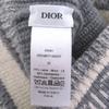 Excellent DIOR Knit Cap 05DWI714I007 Logo Cable Knit Gray Wool Mens Used