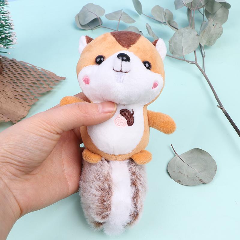 Mini Squirrel Plush Toy Decorations Oversized Tail Squirrel Ornament Keychain