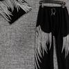 Plus Size High Waist Rhinestone Graphic Pants Women Autumn Winter Baggy Joggers Casual Straight Sweatpants