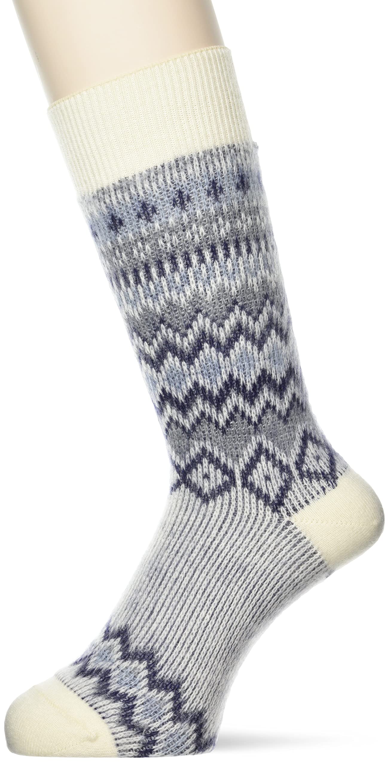 

MACKINTOSH PHILOSOPHY Fair Isle Crew Length 1 White [Fukusuke] Socks, Pair, Men s