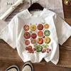 Cute Tomato Print Womens TShirt Short Sleeve Cotton Cute Aesthetic Streetwear Tops Garden Shirt Cottagecore Female Clothing