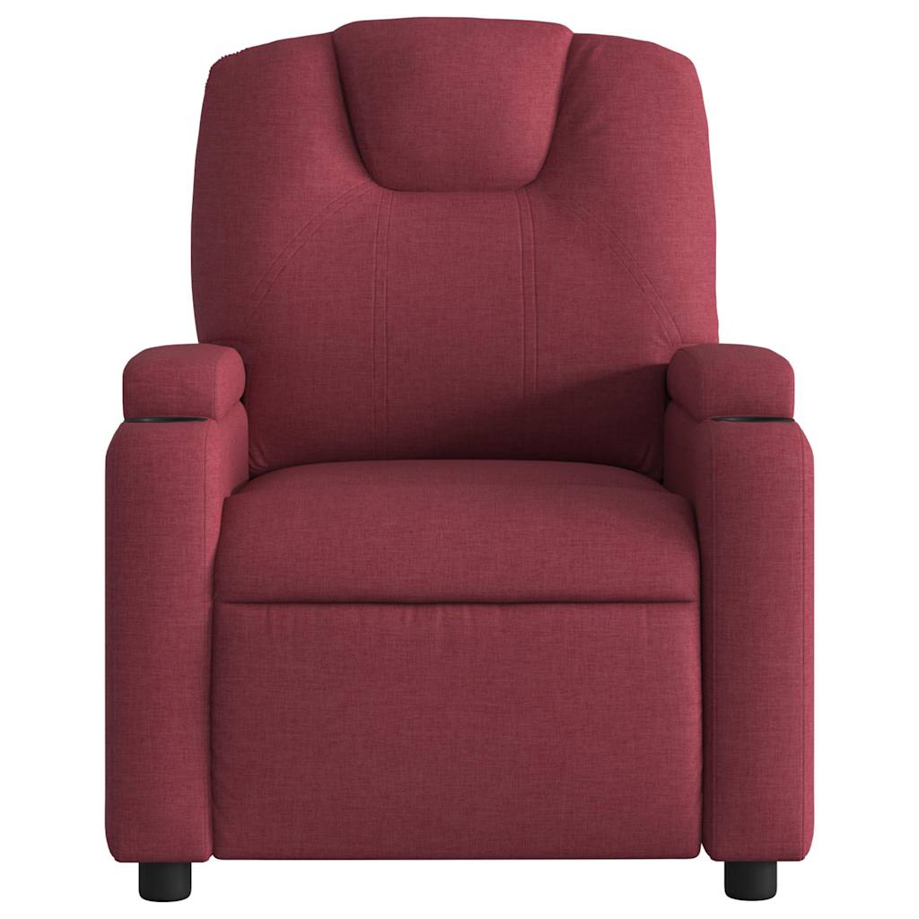 Massage Chair Burgundy Fabric
