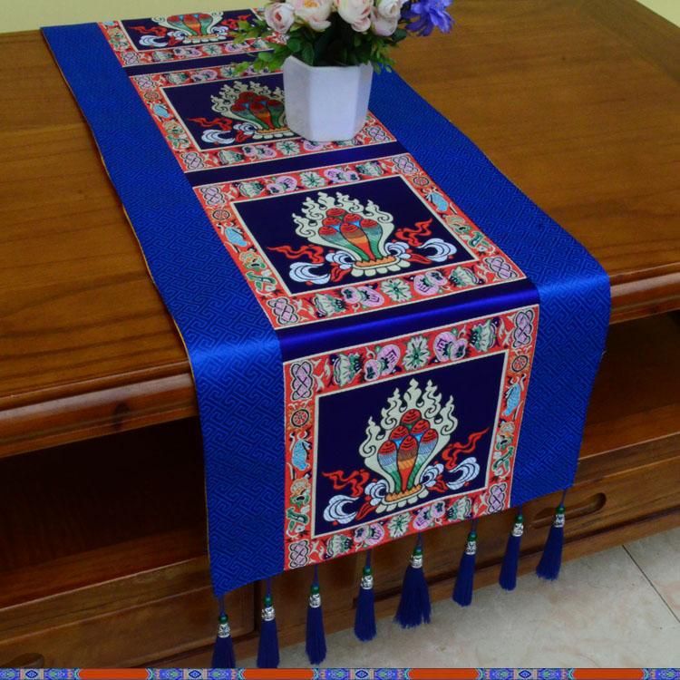 Tibetan-style Table MATS Zen-inspired Dining Tables Coffee Tables TV Cabinets Long Table Flags/classical Home Fabric Decorations