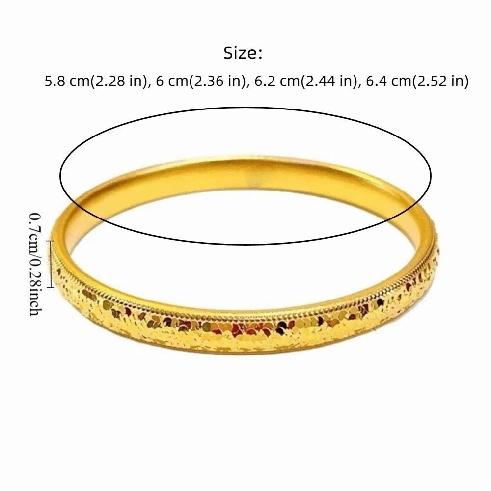 Holographic Ice Breaker Gold Bracelets Fish Scale Pattern Shiny Cuff Starry Golden Bangles Wedding