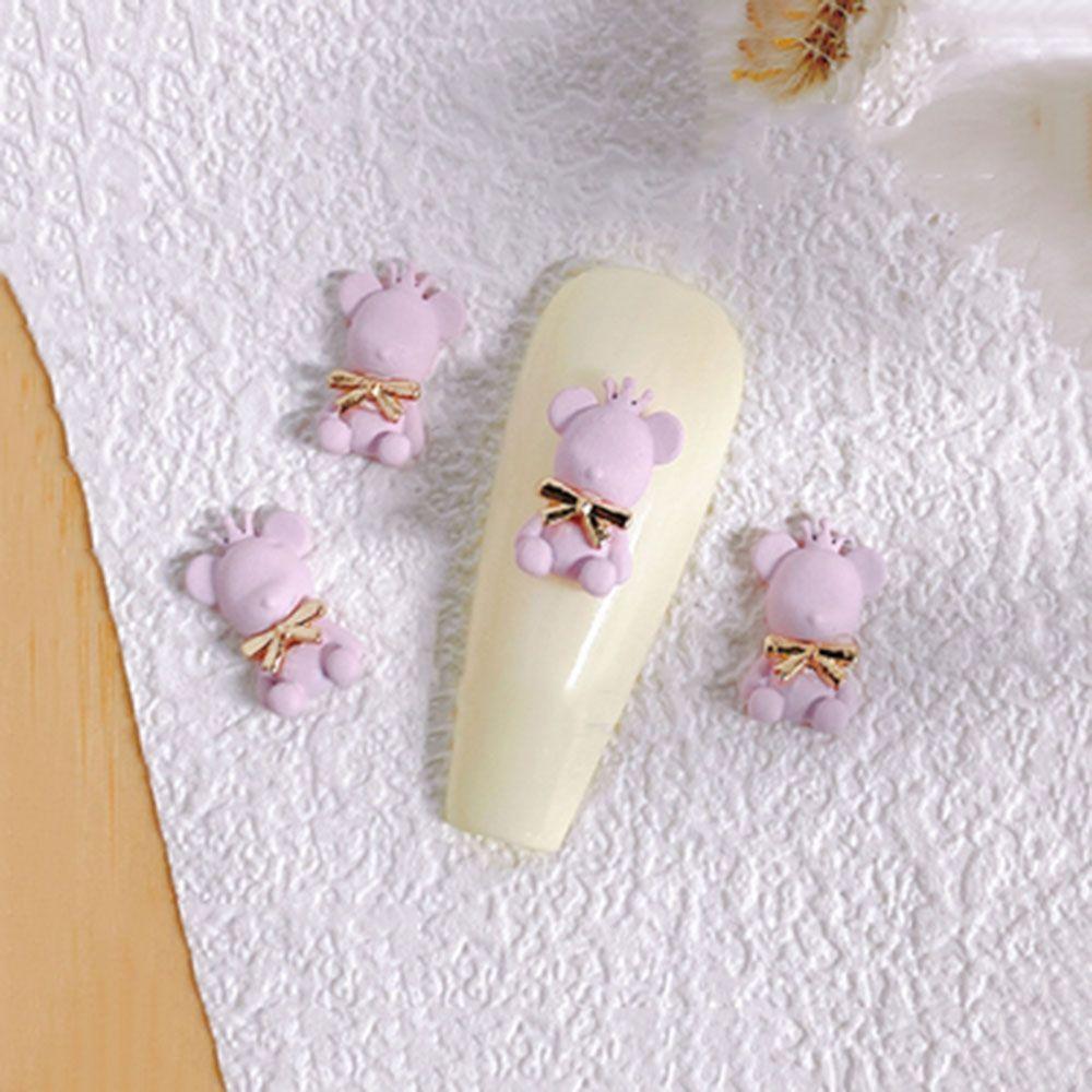 Resin Manicure Cartoon Nail Jewelry Bear Nail Decoration Nail Art Ornaments 3D Nail Art Charms