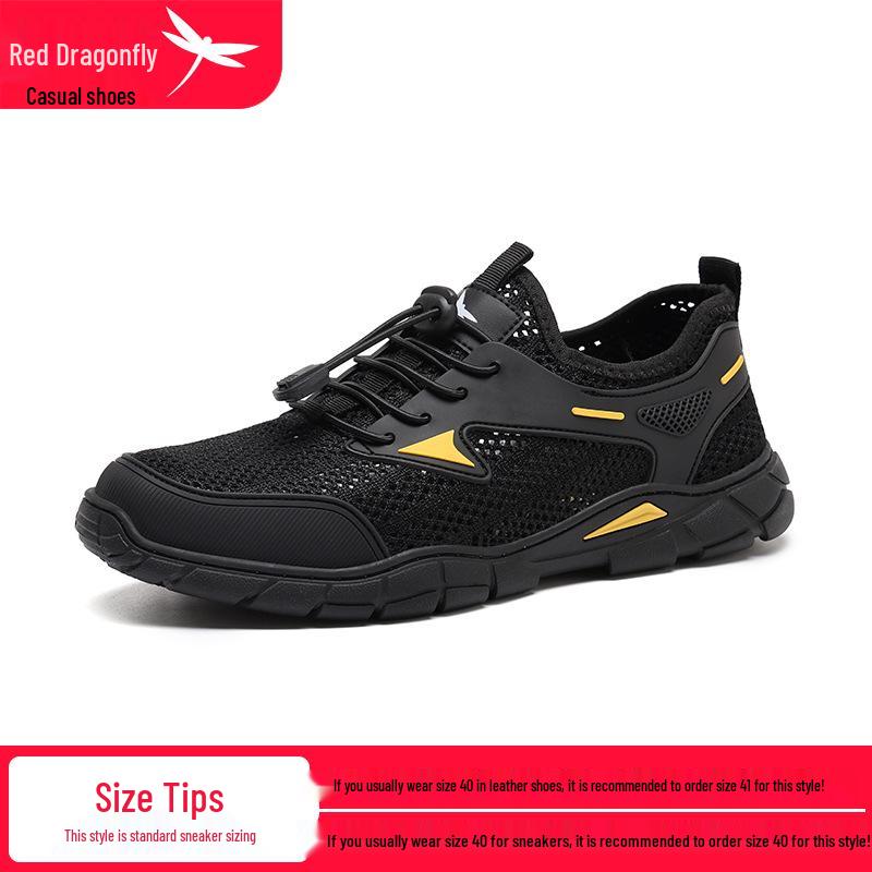 Red Dragonfly Men s Summer Breathable Slip-on Mesh Casual Sports Shoes 38