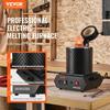 Four de fusion de l'or, 1350 W, Température maximale de 1150 °C, Four de fusion électrique numérique avec creusets en céramique de 1 kg et 3 kg, Pinces à creuset, et