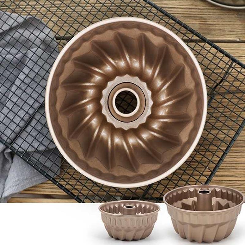 4Inches Silicone Fluted Pans Non-Stick Bundt Pan Baking Molds Bakeware For Round Cake Jello Decorating Mold