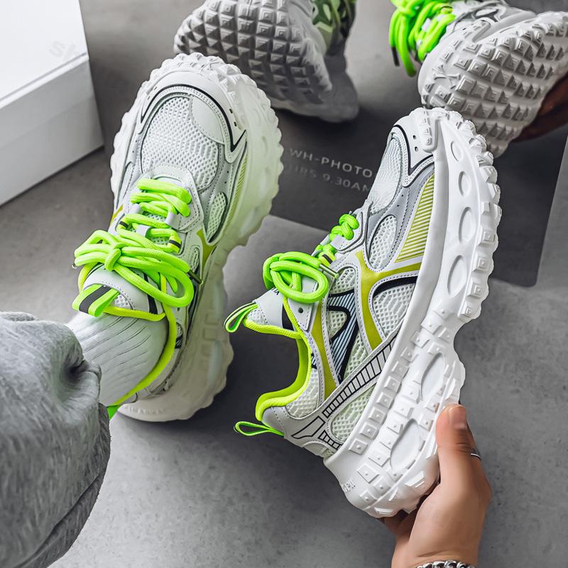 Fashion Men's Sports Casual Shoes 2025 New Style Summer Mesh Breathable Non slip Shoes Comfortable Versatile Thick Soled Chunky sneakers