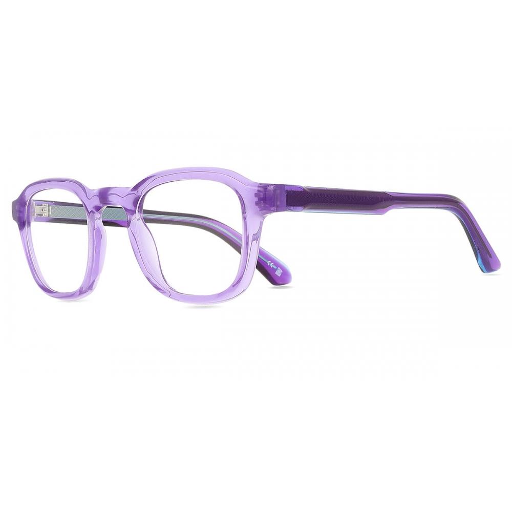 Full Rim Square Transparent Purple Smartbuy Collection Sorbet 94722 C4 Fashion Unisex Eyeglasses