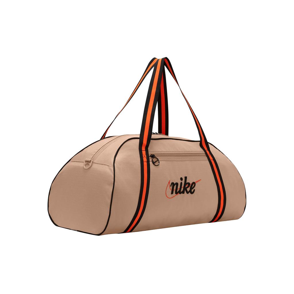 New Nike Fabric Luggage Bag, One Shoulder Portable Training Gym Bag Unisex Linen Yellow DH6863-200