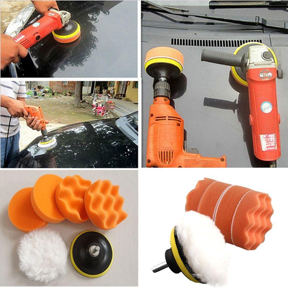 6 Stück/Set Set Kit Autopflege Polierschwamm Autopolitur Bohradapter