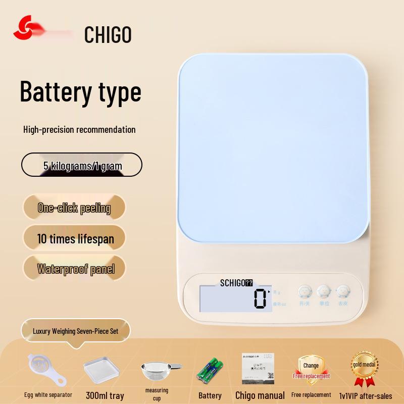 

Chigo High-Precision Kitchen Scale: Compact Electronic Gram Weight Instrument for Baking