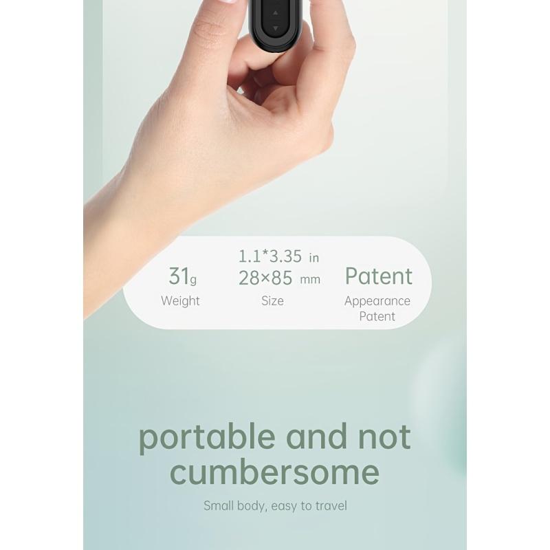 Mini oppladbar bærbar FM-radioklips - kompakt design, lang batterilevetid, hodetelefoner inkludert