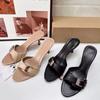 Fashion 2025 Summer Women's High Heeled Shoes Buckle Strap Decoration Outdoor Open Toe Slip on Stiletto Elegant Female Mules Sandals