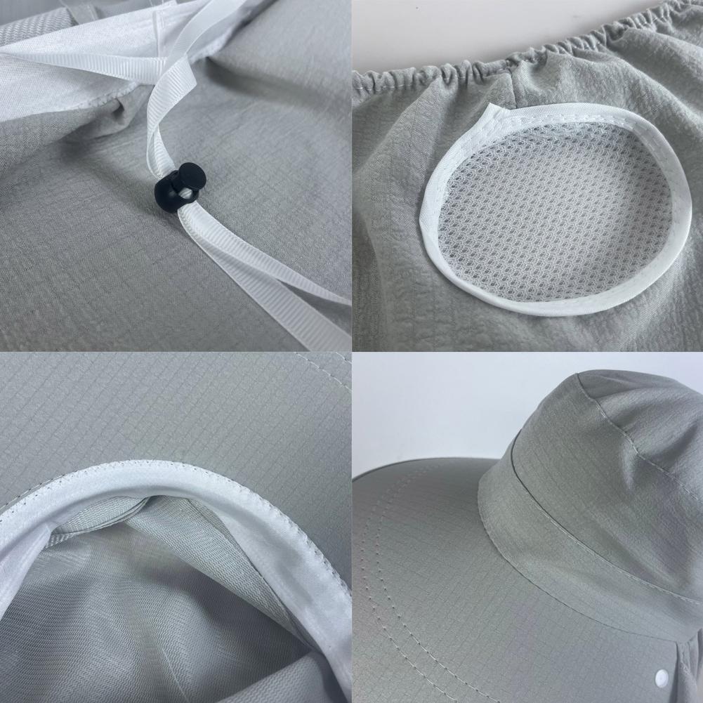 Summer Quick Dryng UV Protection Fisherman Cap Face Neck Cover Outdoor Fishing Cycling Removable Men Visor Hat Women Bucket Hat