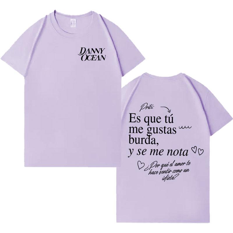 2025 Rapper Danny Ocean Reflexa Album High Quality Streetwear Pop Double Sided Graphic TShirts Mens Crewneck Y2K Tshirt Unisex