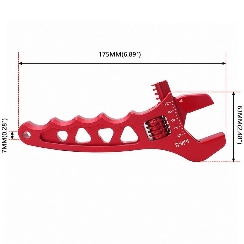 AN3-AN12 Adjustable AN Wrench Tool Aluminum Wrench Spanner Hose Fitting Tool AN 3 4 6 8 10 12  Hose End Fitting OFI085