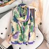 Imitation Cotton and Linen Scarf for Women In Spring and Summer Fashion Thin Pastoral Style Floral Printed Silk Scarf High-end Temperament Shawl