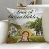 classic novel Anne of Green Gables Cushion Cover Soft  EasyWash Pillow Case  Versatile for Couch Bed Travel and Office