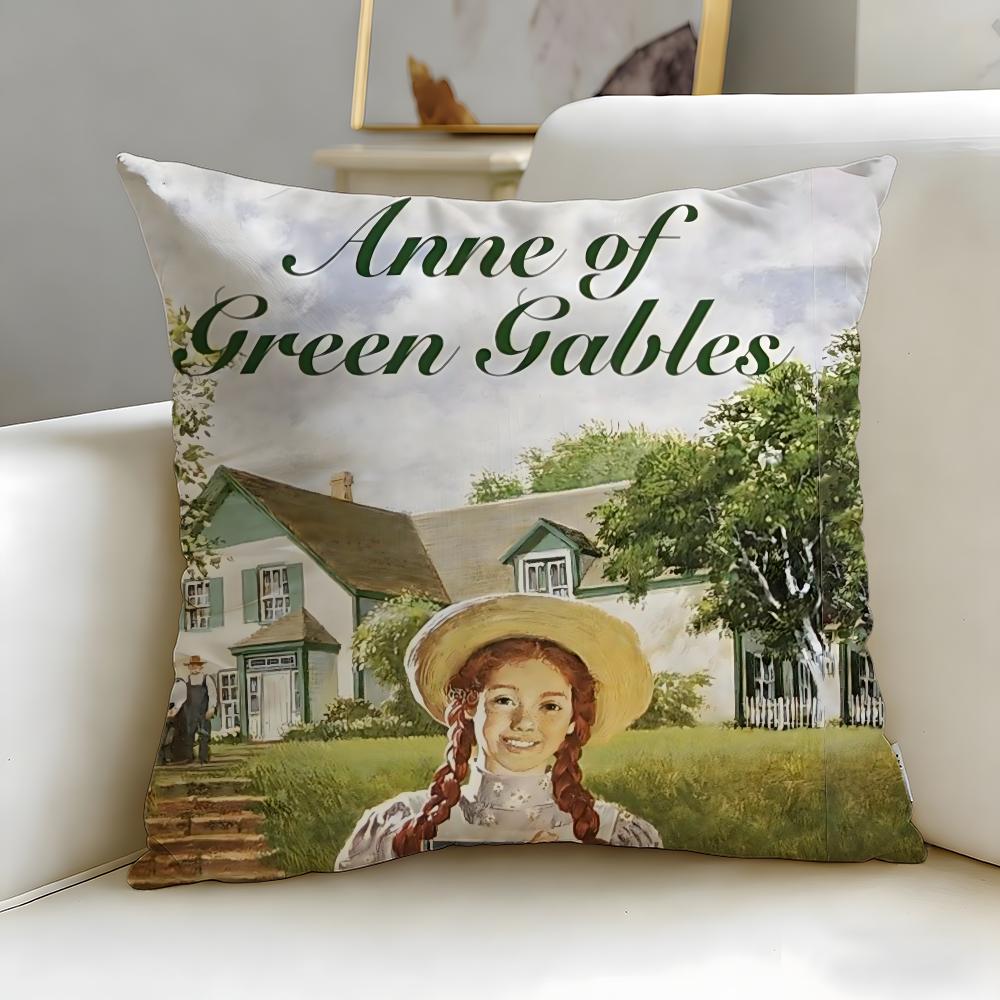 classic novel Anne of Green Gables Cushion Cover Soft EasyWash Pillow Case Versatile for Couch Bed Travel and Office