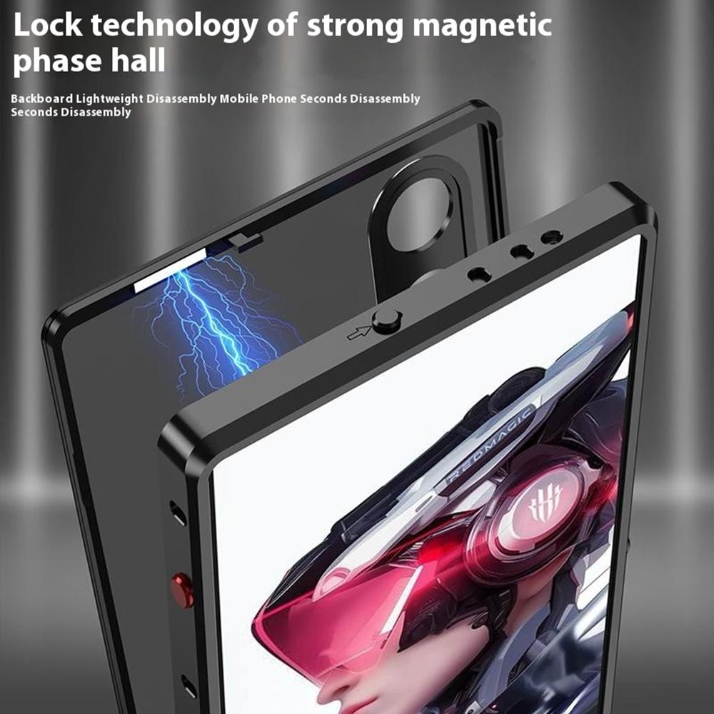 For ZTE nubia Redmagic 10 Air 5G Case Metal Frame Matte PC Back Phone Cover with Snap Button