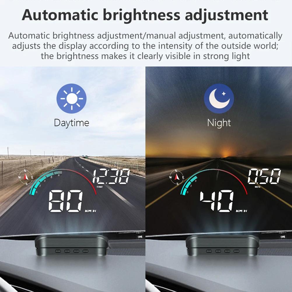 Car Head Up Display Projector Screen Speed Meter Overspeed Alarm Digital HUD with Odometer Smart Head Up Display LCD Display