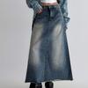 New ArrivAls Open Run A Line mAxi Denim Skirt