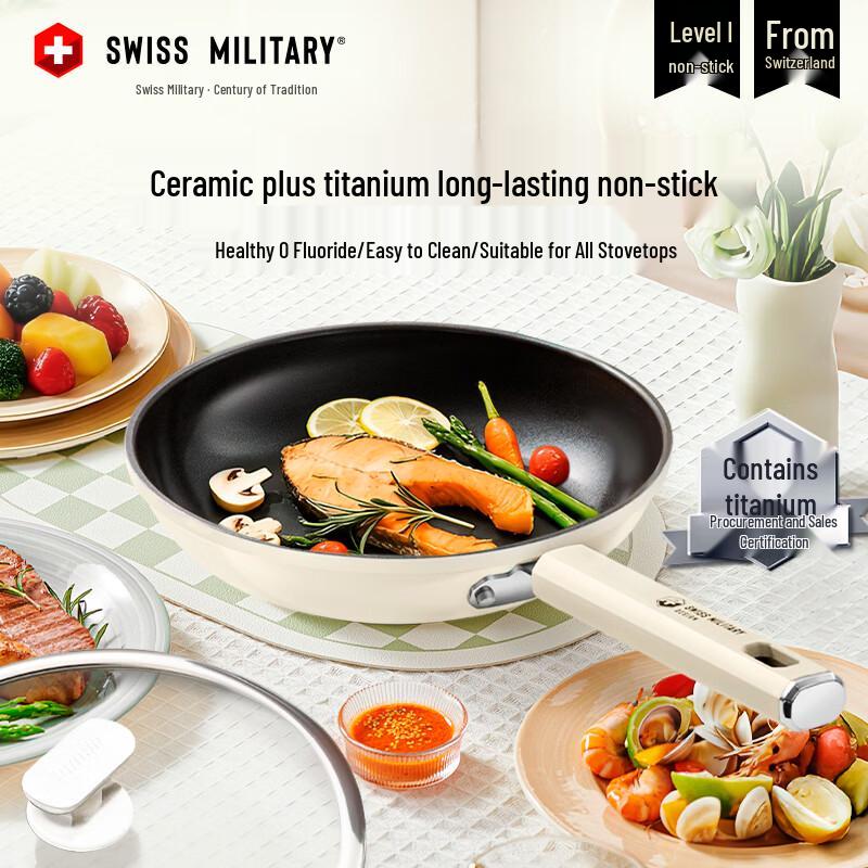 SWISS MILITARY Titanium Non-Stick Frying Pan