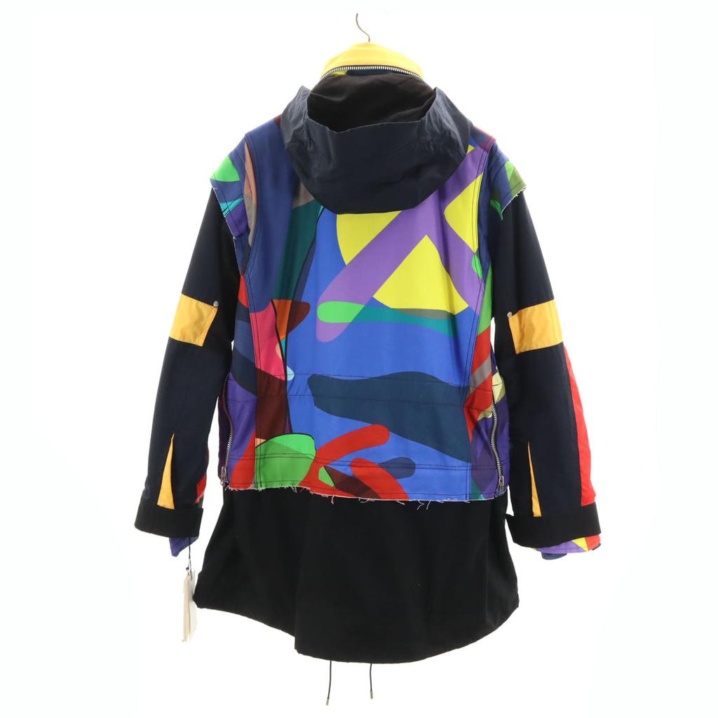 Sacai 21AW KAWS שיתוף פעולה פארקה הרים 1 ז'קט ללא שימוש עם קולב לגברים משומש