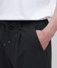 Musinsa Standard Lightweight Wide Drawstring Banded Crop Slacks [Dark Gray]